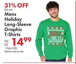 Boscov's Mens Holiday Long-Sleeve Graphic T-Shirts offer
