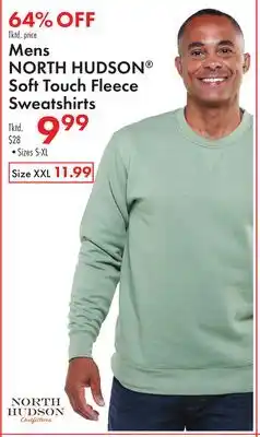 Boscov's Mens NORTH HUDSON Soft Touch Fleece Sweatshirts offer