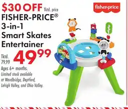 Boscov's FISHER-PRICE 3-in-1 Smart Skates Entertainer offer