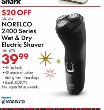 Boscov's NORELCO 2400 Series Wet & Dry Electric Shaver offer