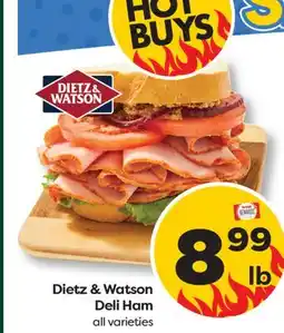 Weis Markets Dietz & Watson Deli Ham offer