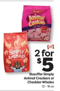 Weis Markets Stauffer Simply Animal Crackers or Cheddar Whales offer