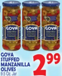 Bravo Supermarkets GOYA STUFFED MANZANILLA OLIVES offer