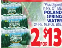 Bravo Supermarkets POLAND SPRING WATER offer
