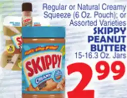 Bravo Supermarkets SKIPPY PEANUT BUTTER 15-16.3 Oz. Jars offer