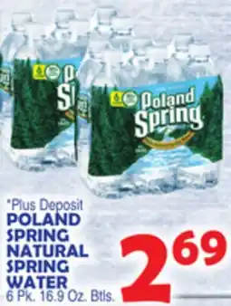 Bravo Supermarkets POLAND SPRING NATURAL SPRING WATER offer