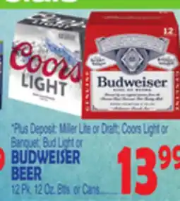 Bravo Supermarkets BUDWEISER BEER offer