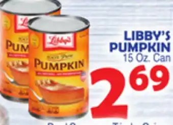 Bravo Supermarkets LIBBY'S PUMPKIN offer