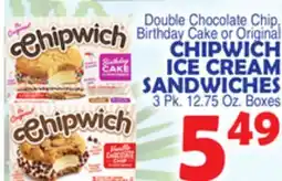 Bravo Supermarkets CHIPWICH ICE CREAM SANDWICHES offer