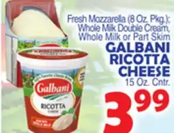 Bravo Supermarkets GALBANI RICOTTA CHEESE 15 Oz. Cntr offer