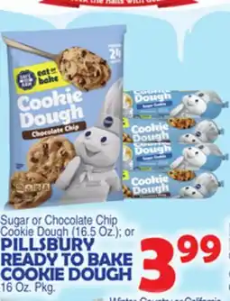 Bravo Supermarkets PILLSBURY READY TO BAKE COOKIE DOUGH 16 Oz. Pkg offer