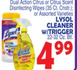 Bravo Supermarkets LYSOL CLEANER W/TRIGGER 22-32 Oz. Btl offer