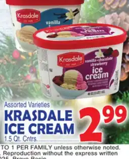 Bravo Supermarkets KRASDALE ICE CREAM offer