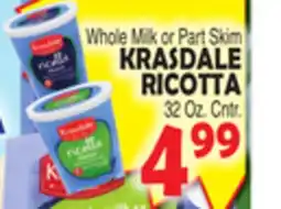 Bravo Supermarkets KRASDALE RICOTTA offer