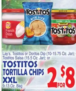 Bravo Supermarkets TOSTITOS TORTILLA CHIPS XXL 9-13 Oz. Bag offer