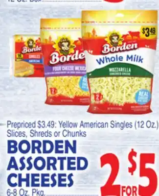 Bravo Supermarkets BORDEN ASSORTED CHEESES 6-8 Oz. Pkg offer