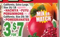 Bravo Supermarkets HACHIYA, FUYU PERSIMMONS, POMEGRANATES offer