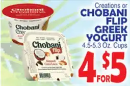 Bravo Supermarkets CHOBANI FLIP GREEK YOGURT offer