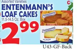 Bravo Supermarkets ENTENMANN'S LOAF CAKES offer