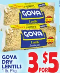 Bravo Supermarkets GOYA DRY LENTILS offer