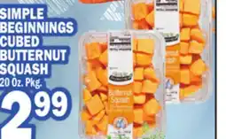Bravo Supermarkets SIMPLE BEGINNINGS CUBED BUTTERNUT SQUASH offer