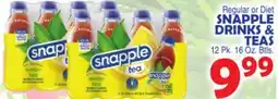 Bravo Supermarkets SNAPPLE DRINKS & TEAS offer