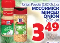Bravo Supermarkets MCCORMICK MINCED ONION 2 Oz. Jar offer