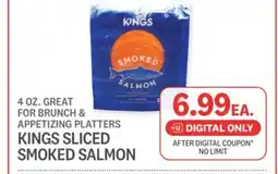 Kings Food Markets KINGS SLICED SMOKED SALMON offer