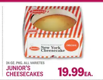 Kings Food Markets JUNIOR'S CHEESECAKES offer