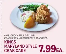 Kings Food Markets KINGS MARYLAND STYLE CRAB CAKE offer