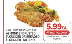 Kings Food Markets ALMOND ENCRUSTED FLOUNDER OR BREADED FLOUNDER ITALIANO offer