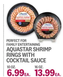 Kings Food Markets AQUASTAR SHRIMP RINGS WITH COCKTAIL SAUCE offer