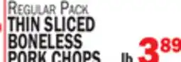 C Town THIN SLICED BONELESS PORK CHOPS offer
