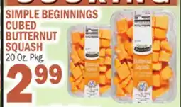 C Town SIMPLE BEGINNINGS CUBED BUTTERNUT SQUASH offer