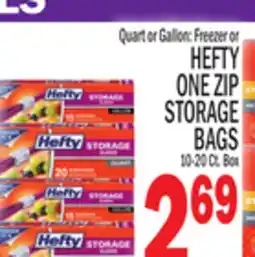 C Town HEFTY ONE ZIP STORAGE BAGS offer
