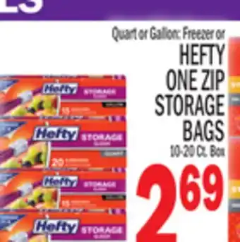 C Town HEFTY ONE ZIP STORAGE BAGS offer