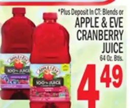 C Town APPLE & EVE CRANBERRY JUICE offer
