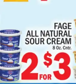 C Town FAGE ALL NATURAL SOUR CREAM offer