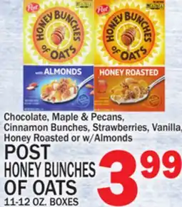 C Town POST HONEY BUNCHES OF OATS offer