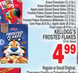 C Town KELLOGG'S FROSTED FLAKES 12 Oz. Boxes offer