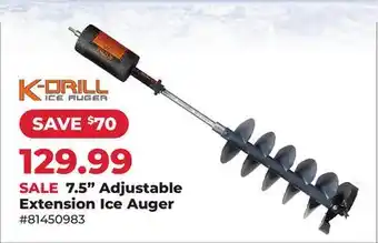 Runnings K-Drill 7.5 Adjustable Extension Ice Auger offer