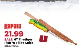 Runnings Rapala 6 Firetiger Fish'n Fillet Knife offer