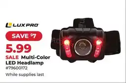 Runnings Lux Pro Multi-Color LED Headlamp offer