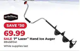Runnings Strike Master 7 Lazer Hand Ice Auger offer
