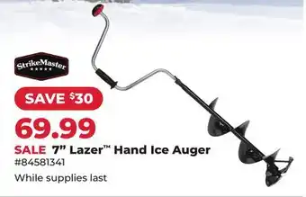 Runnings Strike Master 7 Lazer Hand Ice Auger offer