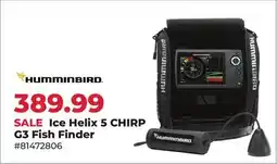 Runnings Humminbird Ice Helix 5 CHIRP G3 Fish Finder offer