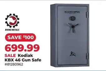 Runnings Rhino Metals Kodiak KBX 46 Gun Safe offer