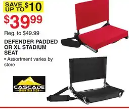Dunham's Sports DEFENDER PADDED OR XL STADIUM SEAT offer