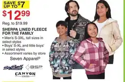 Dunham's Sports SHERPA LINED FLEECE FOR THE FAMILY offer