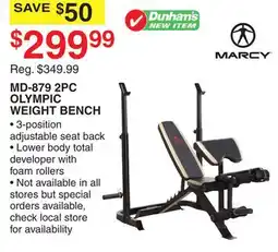Dunham's Sports MARCY MD-879 2PC OLYMPIC WEIGHT BENCH offer